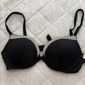 Victoria's Secret Black Bra with Silver Details